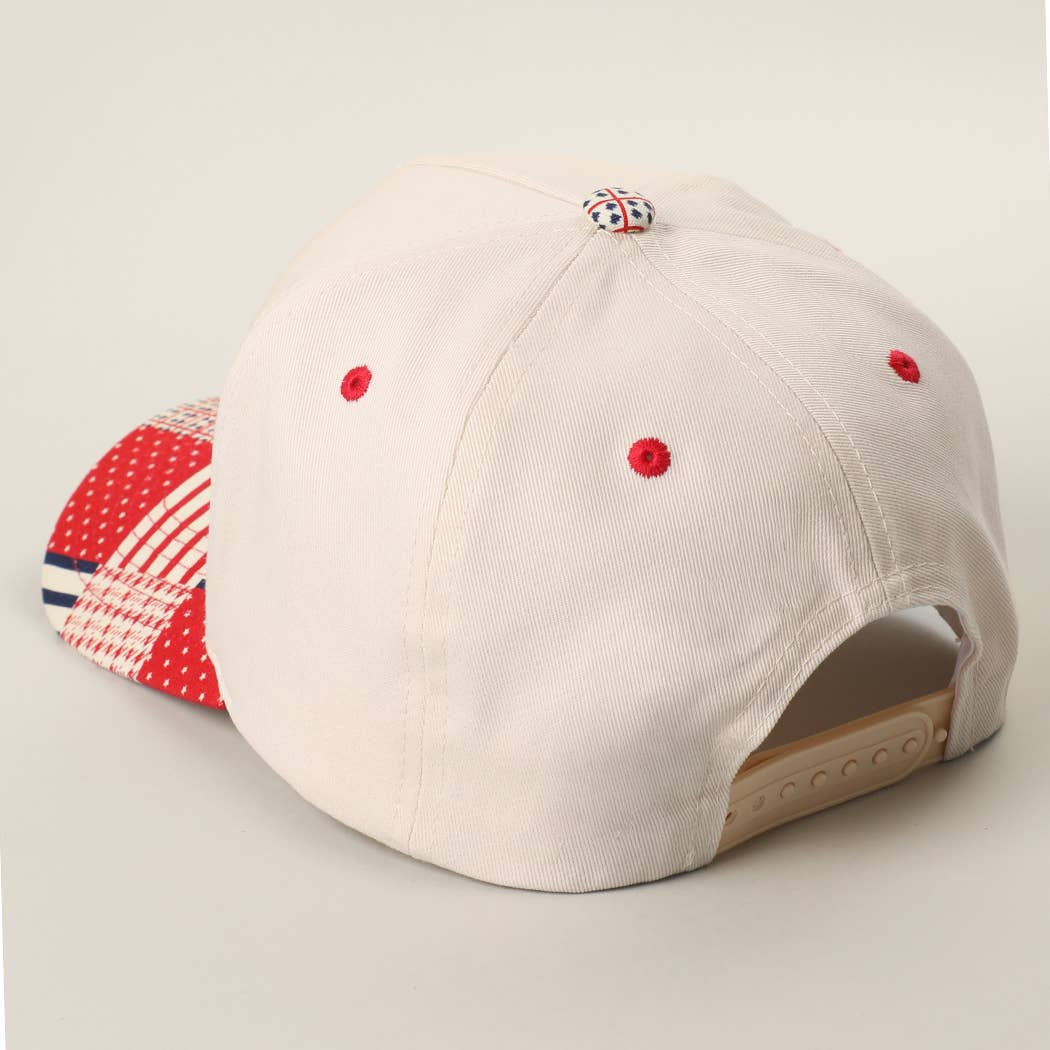 Americana Patchwork Brim Trucker Hat