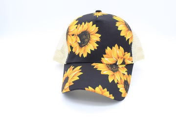 Ponytail Hat for Women - Baseball Cap with Adjustable Fit & High Pony Tail Criss Cross Back