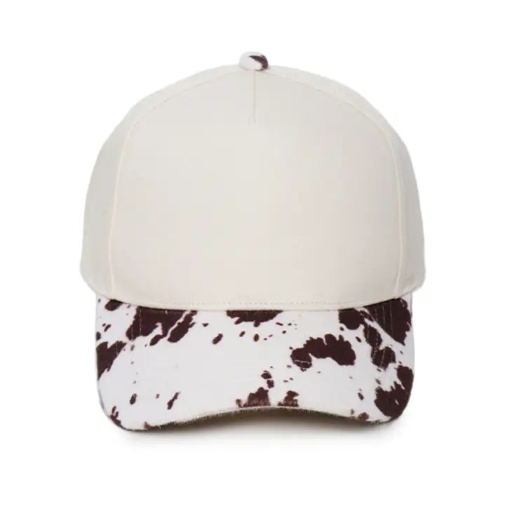 Animal Print Velvet Brim 5 Panel Trucker Hat