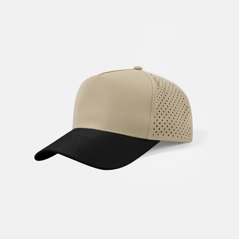 Laser Perforated 5 Panel Performance Snapback Golf Hat - 6526 (Recycled Polyester)