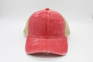 Ponytail Hat for Women - Baseball Cap with Adjustable Fit & High Pony Tail Criss Cross Back