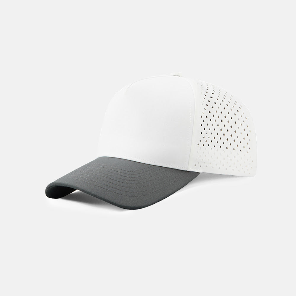 Laser Perforated 5 Panel Performance Snapback Golf Hat  - 6526 (Recycled Polyester)