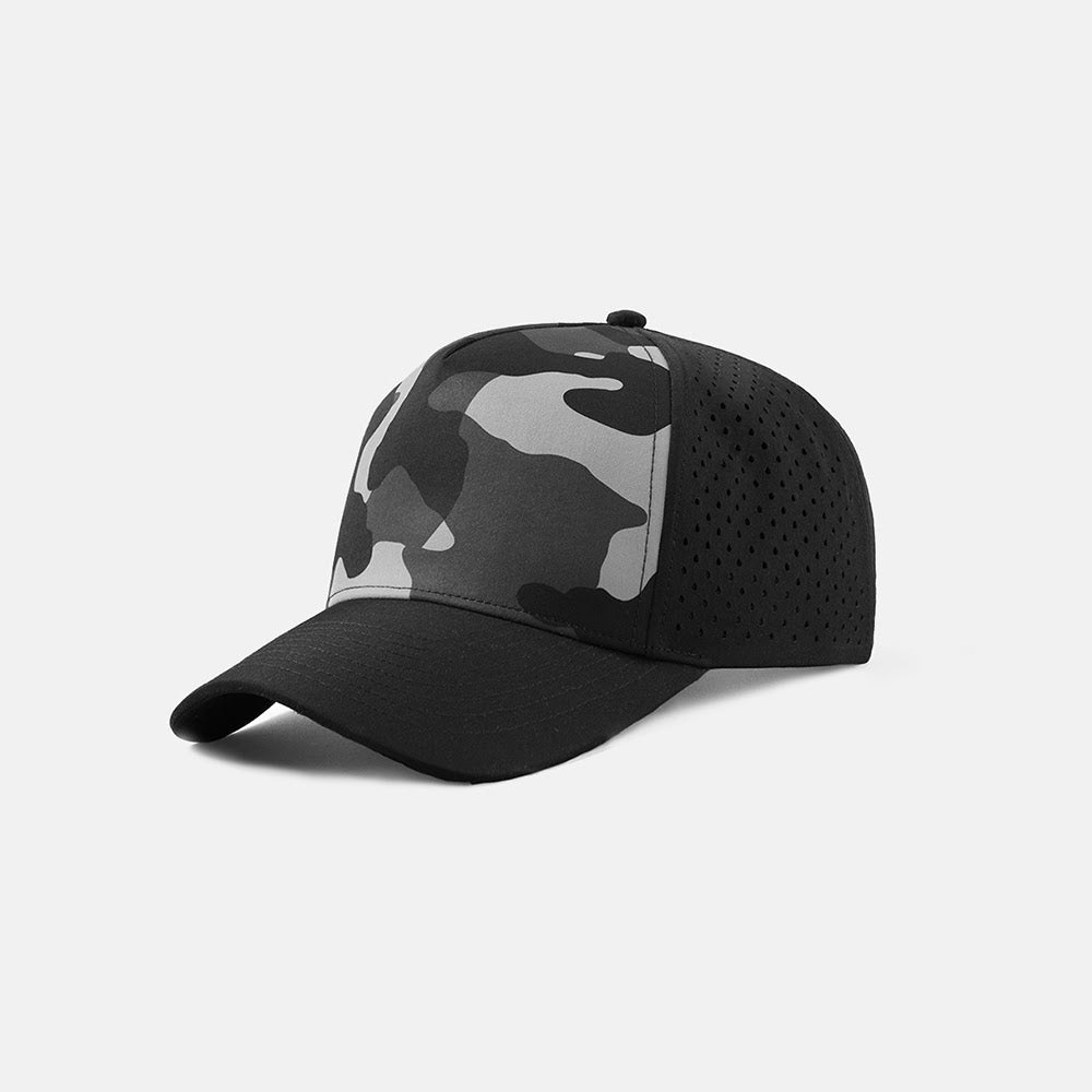 Laser Perforated 5 Panel Performance Snapback Golf Hat  - 6526 (Recycled Polyester)