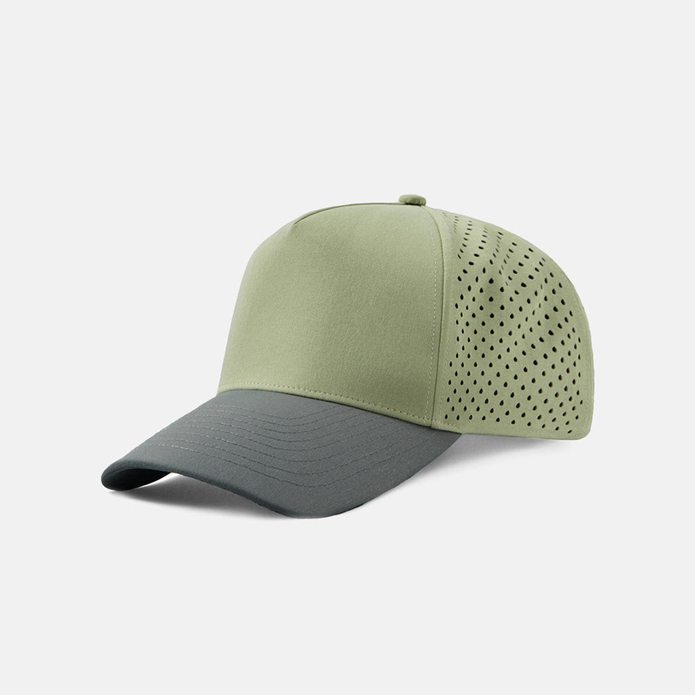 Laser Perforated 5 Panel Performance Snapback Golf Hat  - 6526 (Recycled Polyester)